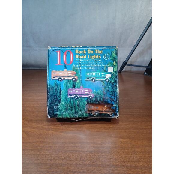 Vintage Patio String Lights Lidco Blow Mold Camper RV 10 Back On The Road - Picture 1 of 7
